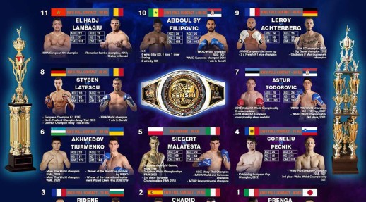 The fight card of SENSHI 13 – clashes of titans