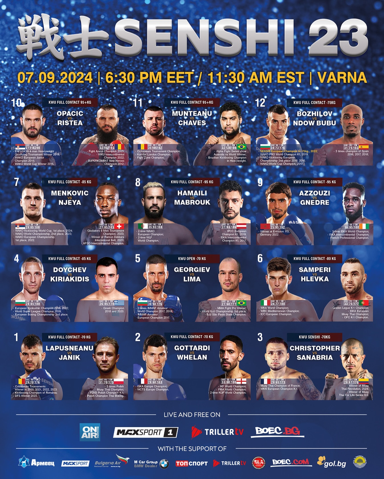 Senshi 23 fight card